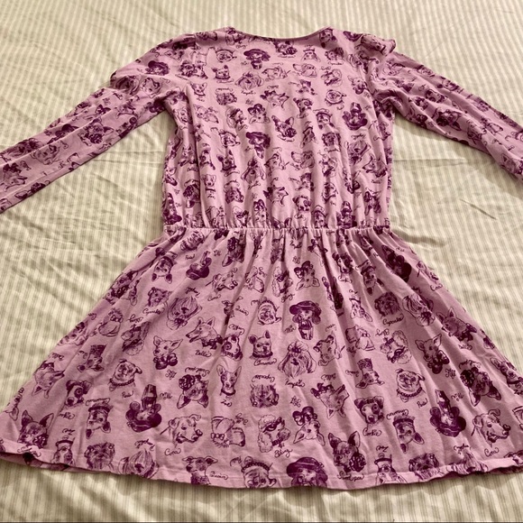 Lands End Purple dog print dress - Picture 5 of 9